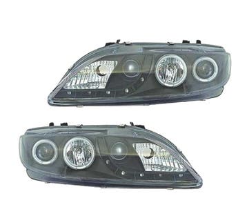 Phares Pour Mazda 6 02-08 Daylight Angel Eyes Fond Noir, Autos : Pièces & Accessoires, Verzenden