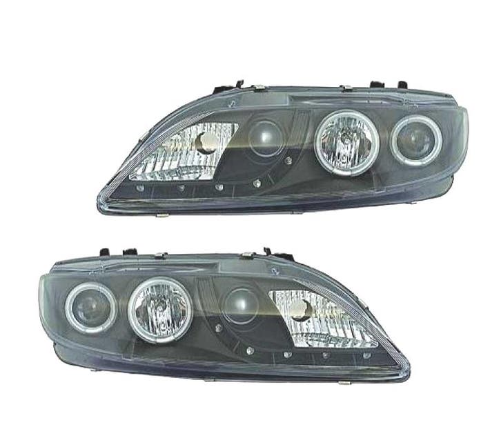 Phares Pour Mazda 6 02-08 Daylight Angel Eyes Fond Noir, Autos : Pièces & Accessoires, Éclairage, Envoi