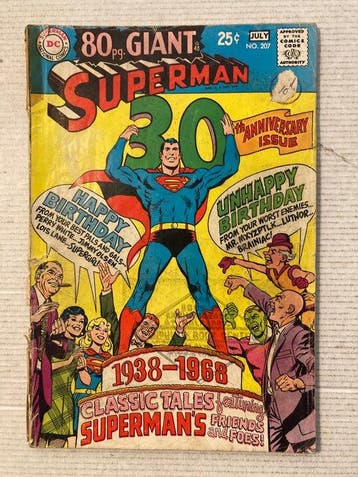 Superman (1939) 3 comics in range # 207 to 224. Silver Age, Boeken, Nieuw
