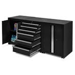 Datona Werkplaatskasten set PRO XL - Zwart - Datona, Ophalen of Verzenden, Nieuw