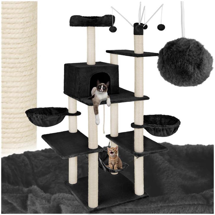 Krabpaal Lilou 165cm - zwart, Animaux & Accessoires, Accessoires pour chats, Envoi