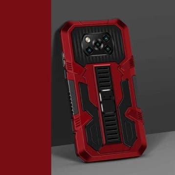Xiaomi Poco X3 Pro - Armor Hoesje met Kickstand en Pop Grip, Verzenden