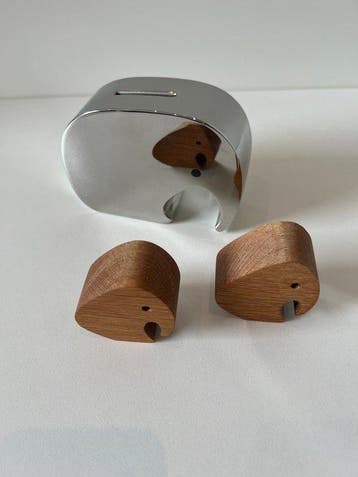 Georg Jensen - Figuur - Miniphant money box with two wooden