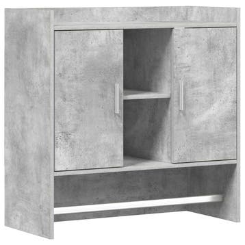vidaXL Wandplank Muurmontage Betongrijs 80 x 36 x 80 cm, Verzenden, Nieuw