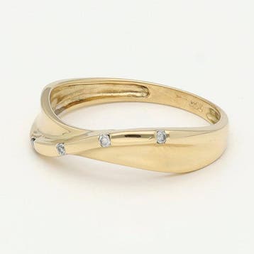 Bague - 18 carats Or jaune Diamant (Naturelle), Nieuw