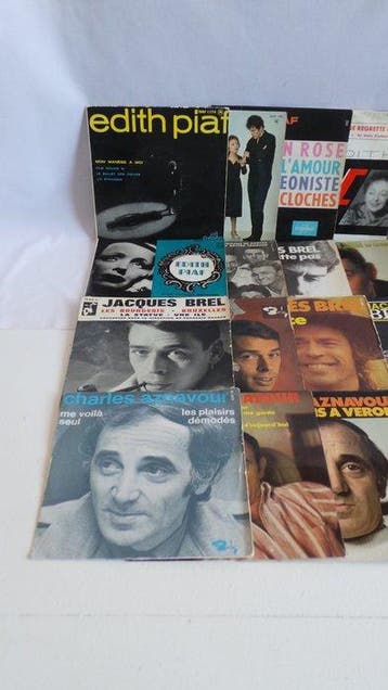 Edith Piaf, Jacques Brel, Charles Aznavour - Collection of