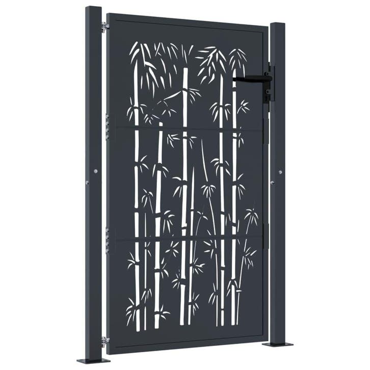 Stalen poort antraciet | Tweede kansje | OP = OP (tuinpoort), Tuin en Terras, Tuinpoorten, Zo goed als nieuw, Staal, Looppoort