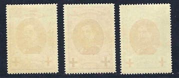 België 1915 - De reeks Rood Kruis  Koning Albert I in een, Gestempeld