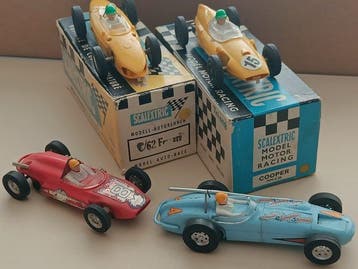 Tri-ang Scalextric - Slotcar 4 slotcars Cooper, 2x, Hobby & Loisirs créatifs