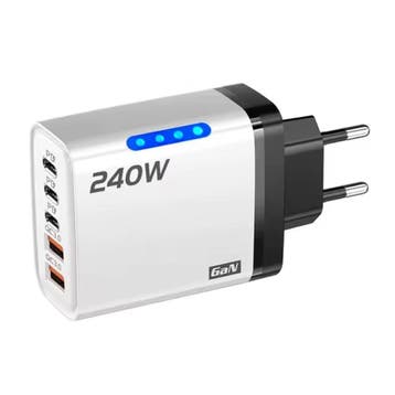5-Poort GaN Stekkerlader 240W - PD / USB Oplader Lader, Verzenden