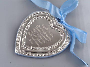 PG-MIANI Argenteria - sculptuur, Cuore con preghiera Angelo