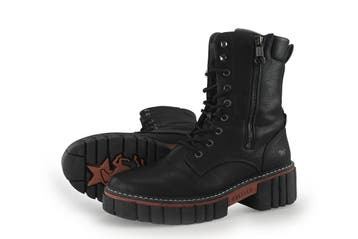 Mustang Veterboots in maat 41 Zwart, Kleding | Dames, Schoenen, Verzenden, Zwart, Overige typen, Zo goed als nieuw