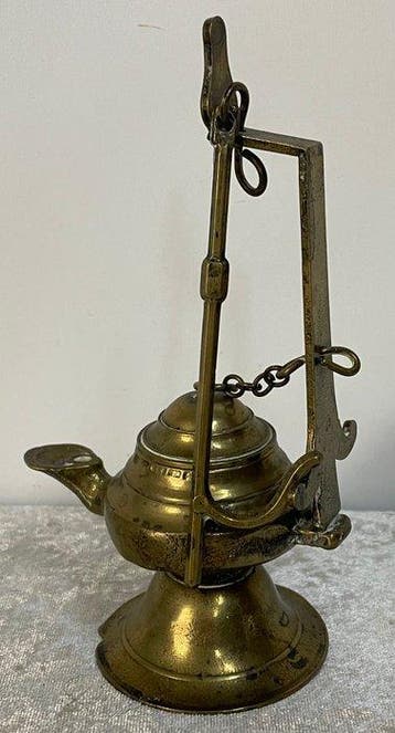 Mijnwerkerslamp - Olielamp - Koper