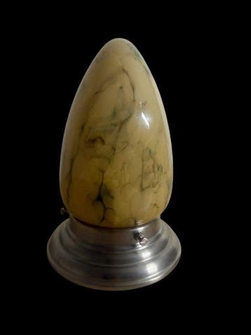 Lampe murale - Métal, Verre - Plafonnier vintage, Antiquités & Art