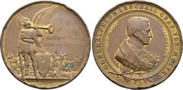 Brons medaille 1890 Preussen Pruisen Helmuth Graf von Mol..., Verzenden