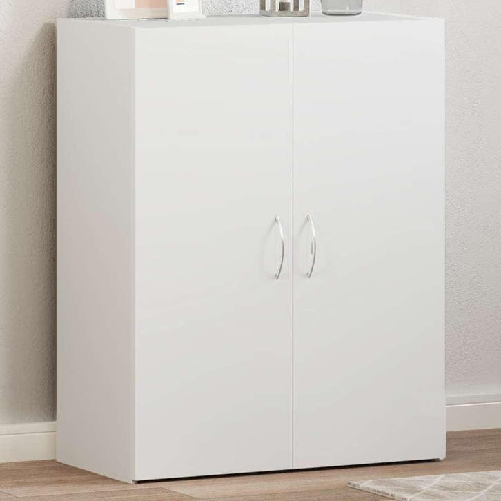vidaXL Archiefkast 60x32x77,5 cm bewerkt hout wit, Huis en Inrichting, Kasten | Overige, Nieuw, Verzenden