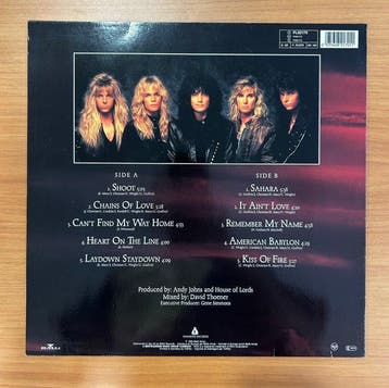 House of Lords - Sahara - LP - Stereo - 1990