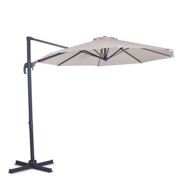 Parasol Bardolino Ø300cm – Zweefparasol | Beige, Verzenden, Nieuw