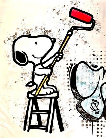 Moabit - Snoopy X The Painter //Diptych// XL, Antiek en Kunst