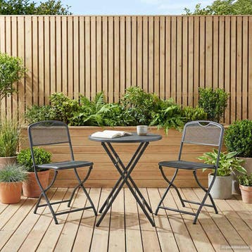 vidaXL Tuinstoelen 2 st Antraciet IJzer Converteerbaar, Tuin en Terras, Tuinstoelen, Verzenden, Nieuw