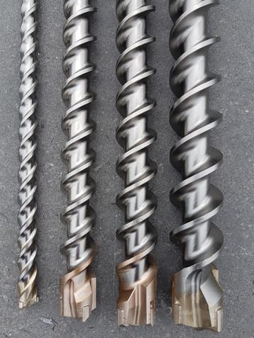 Betonboren SDS-Max met 4 snijkoppen., Doe-het-zelf en Bouw, Verzenden, Nieuw