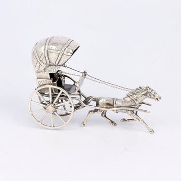 J. Weeda - Kapkar - Miniatuur figuur - .835 zilver