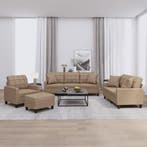 vidaXL 4-delige Loungeset met kussens kunstleer, Verzenden, Nieuw