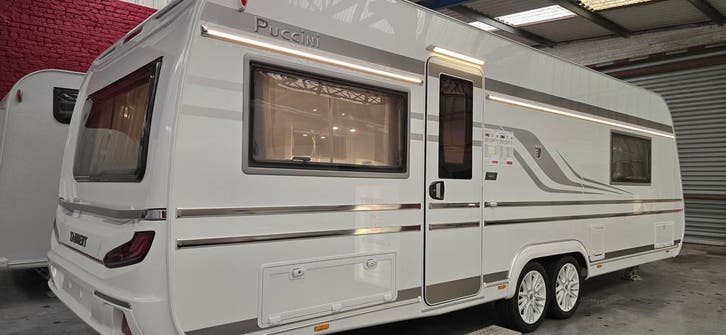 TABBERT PUCCINI 685 DF / 2026, Caravans en Kamperen, Caravans, 2000 kg en meer, Airco, Disselslot, Douche, Fietsenrek, Gascomfoor
