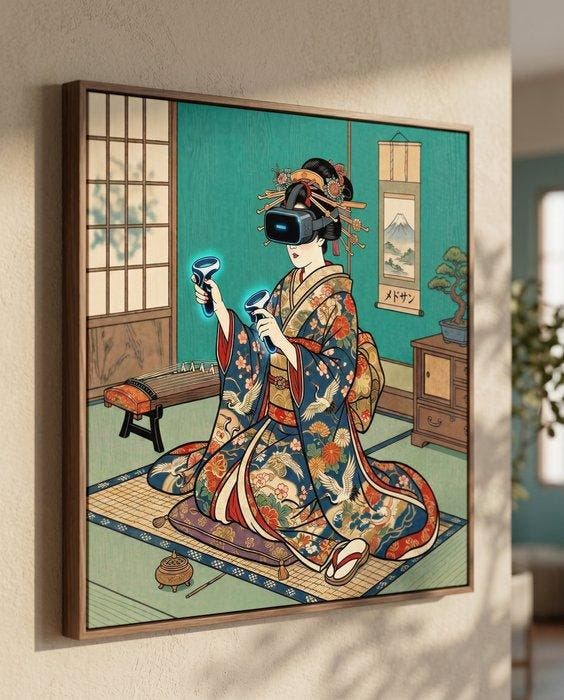 MEDSAN - Virtual Reality Geisha () - UNIQUE EDITION, Antiquités & Art, Art | Objets design