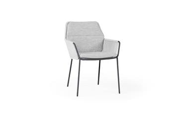 Suns Punta eetstoel soft grey - fishbone weaving camel sand, Nieuw