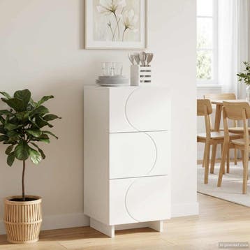 vidaXL Dressoir Wit 33.5 x 34.5 x 75 cm Bewerkt hout, Verzenden