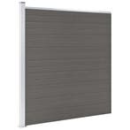vidaXL Schutting 175x186 cm HKC grijs, Verzenden