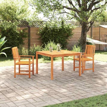 vidaXL Tuin Eettafel Set 3 st Bruin Massief Acacia Hout, Verzenden, Nieuw