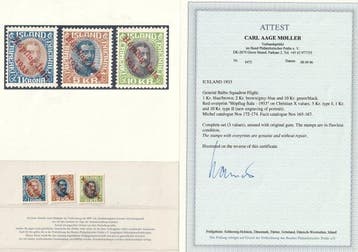 IJsland 1933 - Hopvliegtuig „Itala“ / Balbo – volledig, Gestempeld