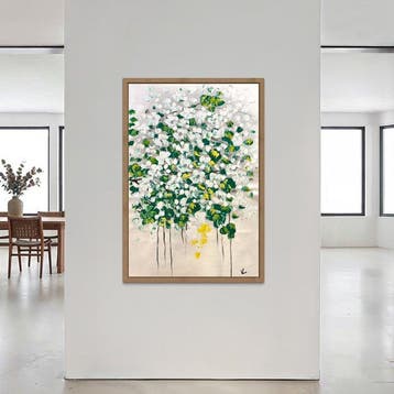 Victoria Lemée - Florale Murale Huile sur Toile XL No RP