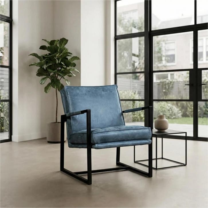 Leren fauteuil Secret, Huis en Inrichting, Fauteuils, 50 tot 75 cm, 75 tot 100 cm, Nieuw, Leer, Ophalen of Verzenden