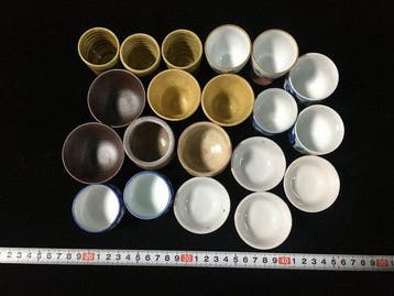 Japanese - Beeld, Vintage Japanese Sake Cups (Ochoko /