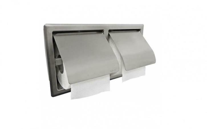 Sanifun dubbele toiletrolhouder Ajax RVS, Doe-het-zelf en Bouw, Sanitair, Ophalen of Verzenden