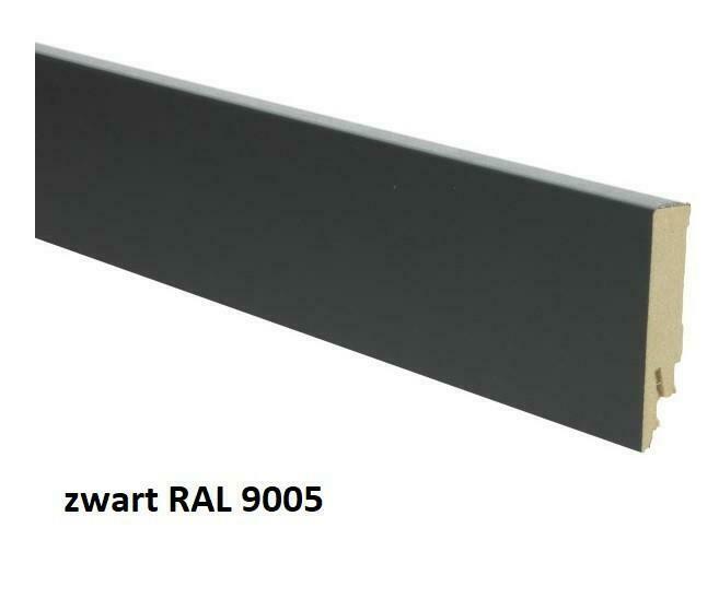 MDF Blok Model ZWART Ral 9005 Plint 14x70mm / Lengte 2400mm, Doe-het-zelf en Bouw, Plinten en Afwerking, Ophalen of Verzenden