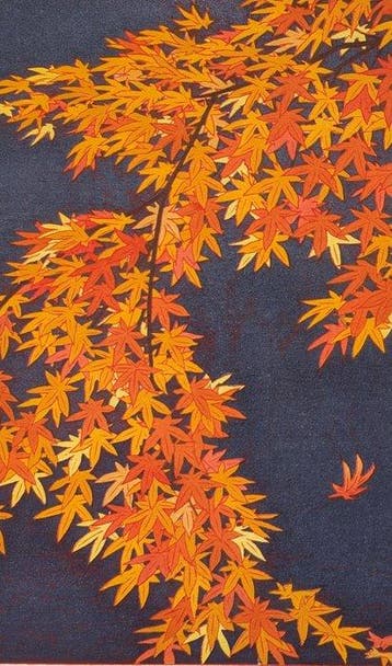 Toshi Yoshida - La lueur de la fin de lautomne - Signé à la