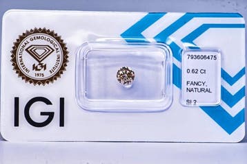 Zonder minimumprijs - 1 pcs Diamant (Natuurlijk gekleurd) -, Nieuw