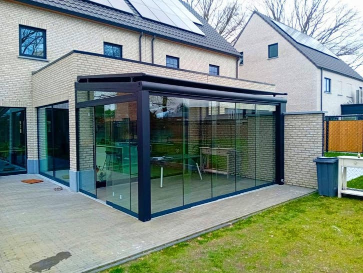 BESTE Prijs Veranda, overkapping, glazen schuifwand, carport, Tuin en Terras, Overkappingen, Nieuw, Veranda