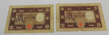 Italië. - 4 x 1000 Lire - 1943/1945 (Zonder minimumprijs)