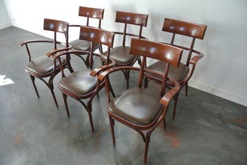 Thonet - Fauteuil (6) - Hermann Czech - Hout - Zeldzame set