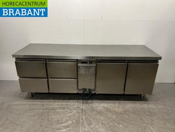 Table réfrigérée Zanussi en acier inoxydable, 4 tiroirs et 2, Verzenden