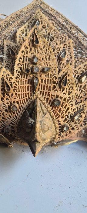 Balinees dansmasker - Koper, Glas, Textiel, riet - Indonesië