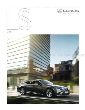 2018 LEXUS LS 500H BROCHURE NEDERLANDS