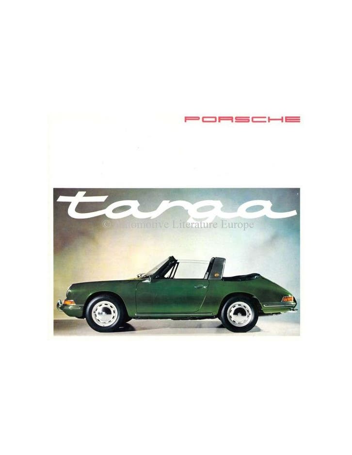 1965 PORSCHE TARGA BROCHURE, Livres, Autos | Brochures & Magazines, Enlèvement ou Envoi