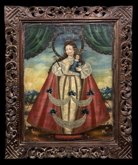 École du Cusco (XX) - Notre-Dame de la Sierra, Antiek en Kunst, Kunst | Schilderijen | Klassiek