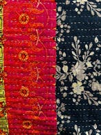 Kantha-deken uit India, met de hand gemaakt. - Bedsprei -